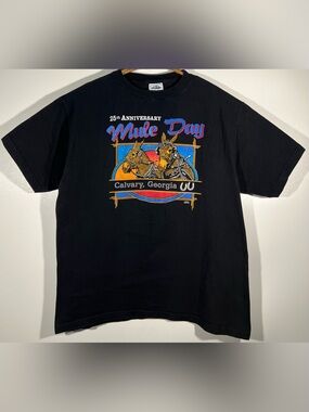 Vintage 90s 25th Anniversary Calvary Georgia Mule Day festival Men’s T-shirt XL